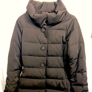 Like new Kate Spade fancy puffer jacket with crystal and bow detail.